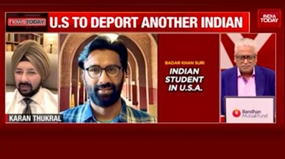 Karan S. Thukral on an India Today news panel