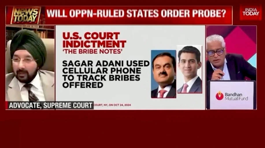 Karan S. Thukral on an India Today news panel